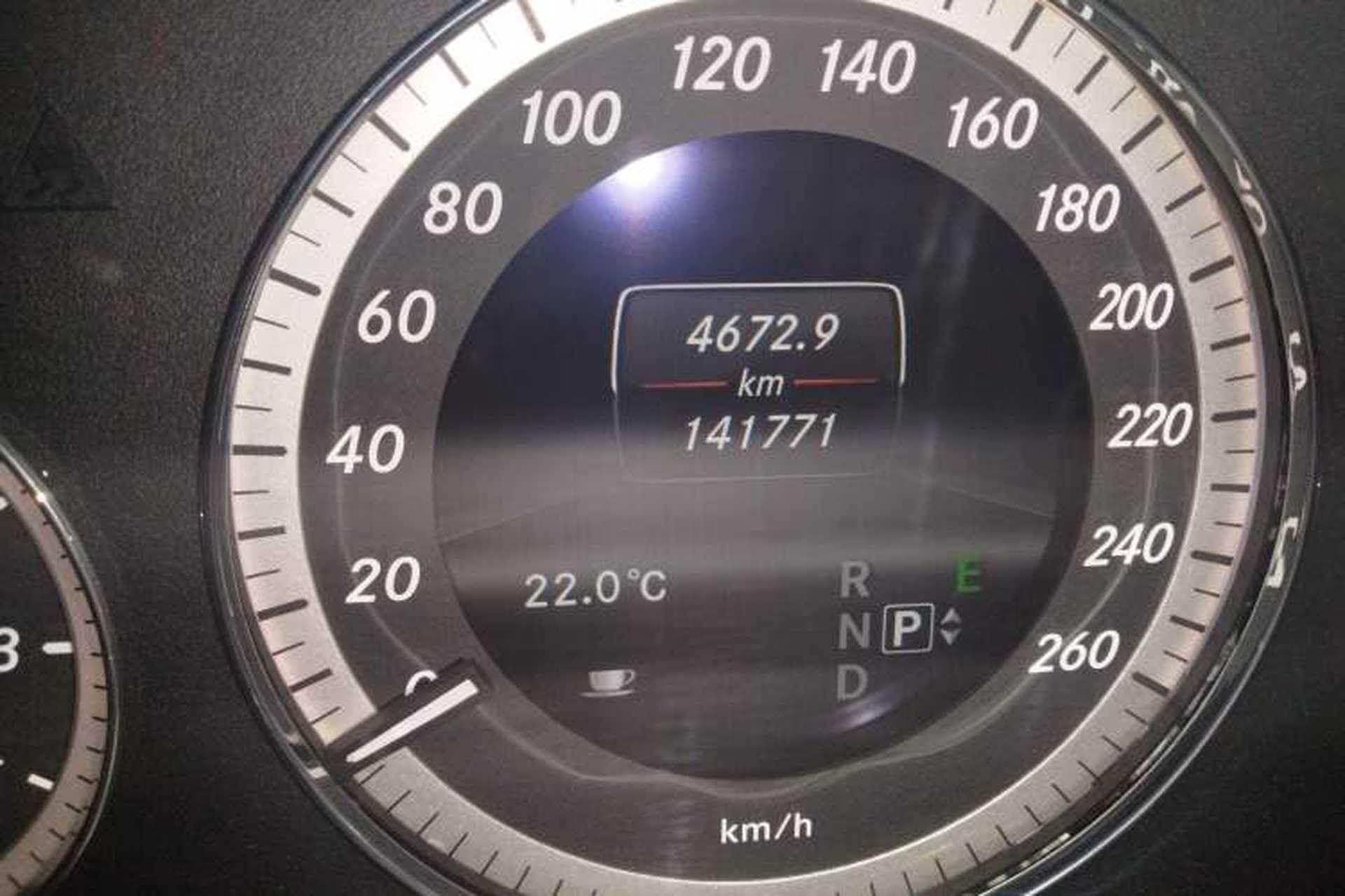 Used Mercedes-Benz E-Class 2013 E 260 L CGI Elegant Model Odometer Close Up