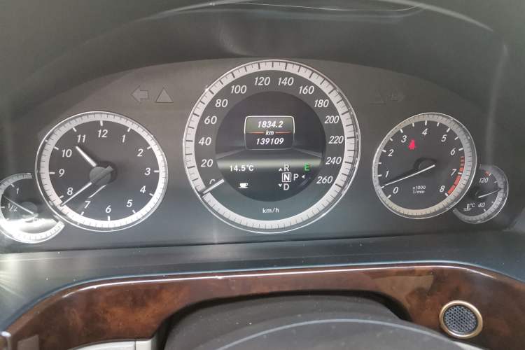 Used Mercedes-Benz E-Class 2013 E 300 L Elegant Model Odometer Close Up