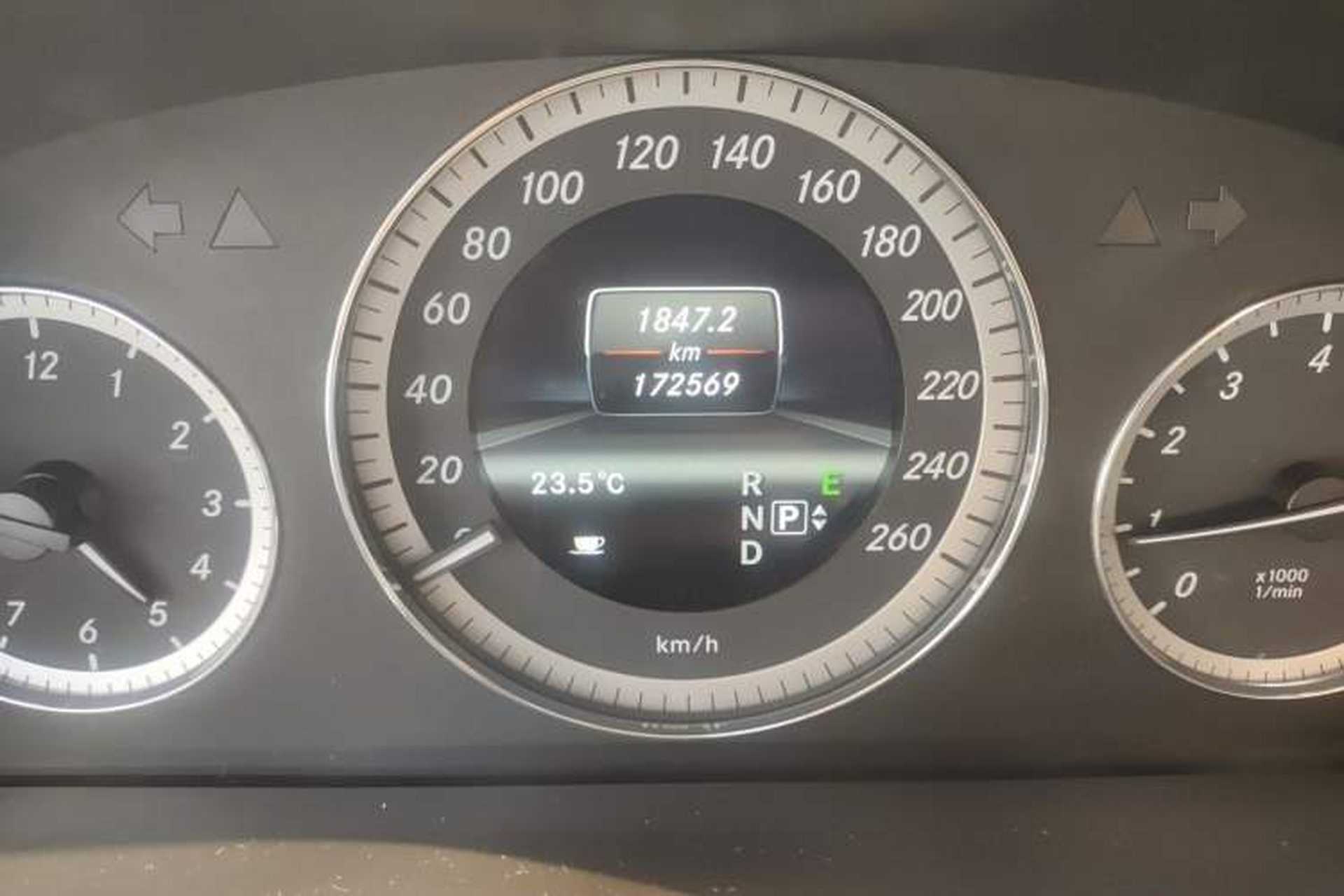 Used Mercedes-Benz E-Class 2013 E 300 L Elegant Model Odometer Close Up