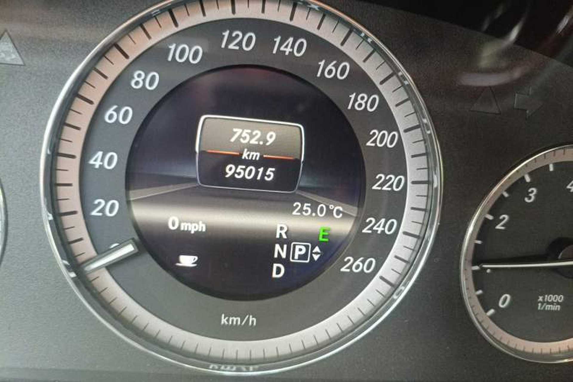 Used Mercedes-Benz E-Class 2013 E 300 L Elegant Model Odometer Close Up