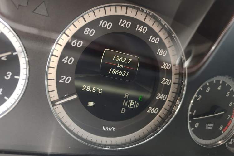 Used Mercedes-Benz E-Class 2013 E 260 L CGI Elegant Model Odometer Close Up