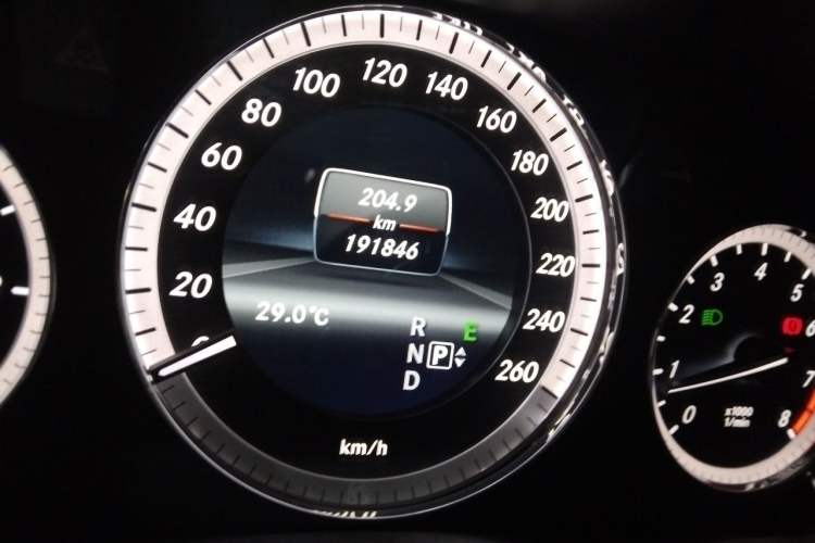Used Mercedes-Benz E-Class 2013 E 260 L CGI Elegant Model Odometer Close Up