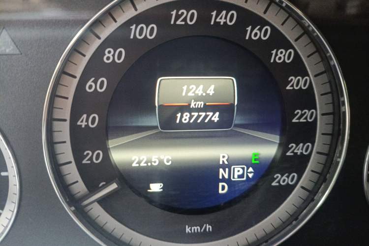 Used Mercedes-Benz E-Class 2013 E 260 L CGI Elegant Model Odometer Close Up