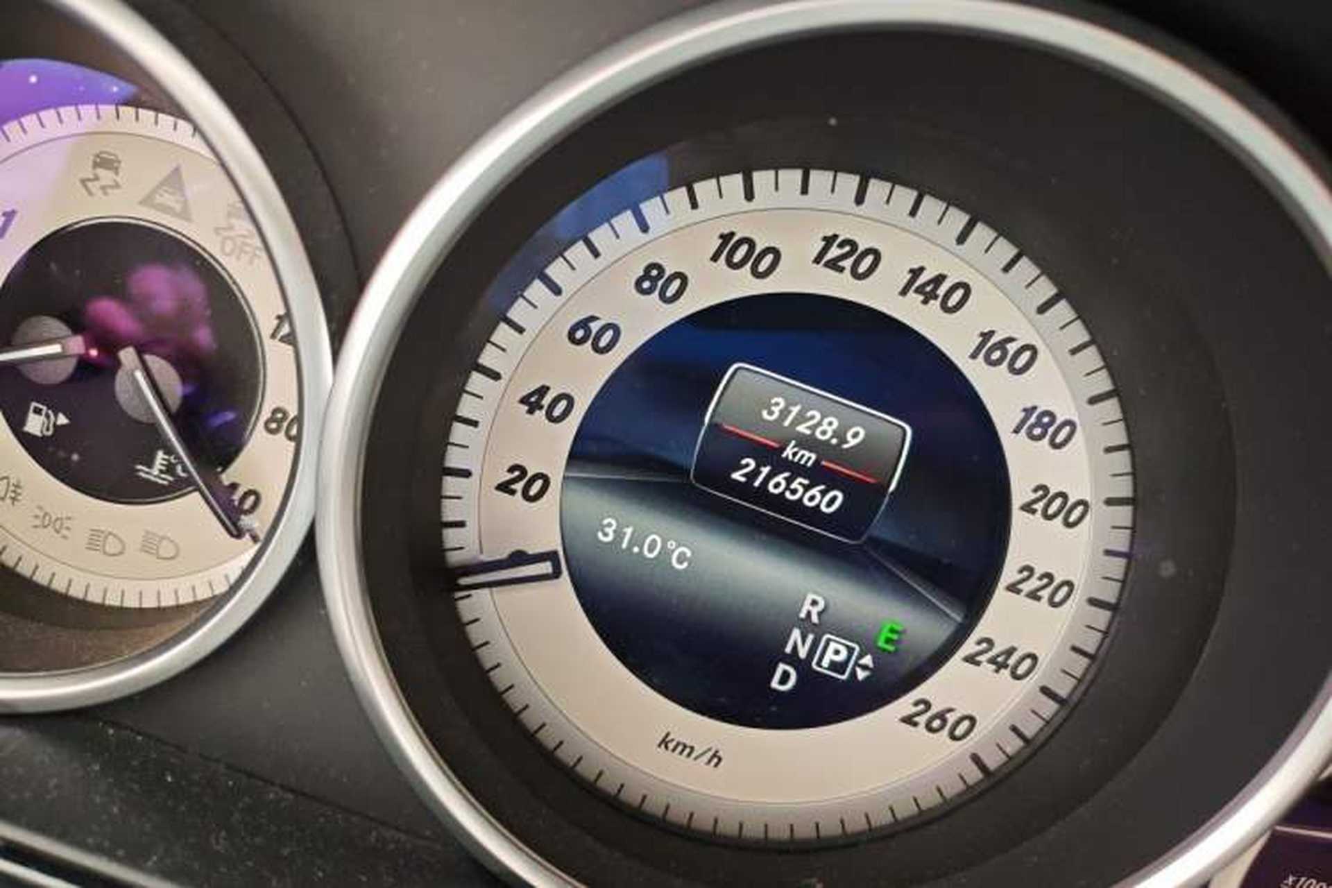 Used Mercedes-Benz E-Class 2014 E 300 L Sport Edition Odometer Close Up