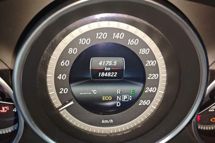 Used Mercedes-Benz E-Class 2014 E 260 L Luxury Model Odometer Close Up