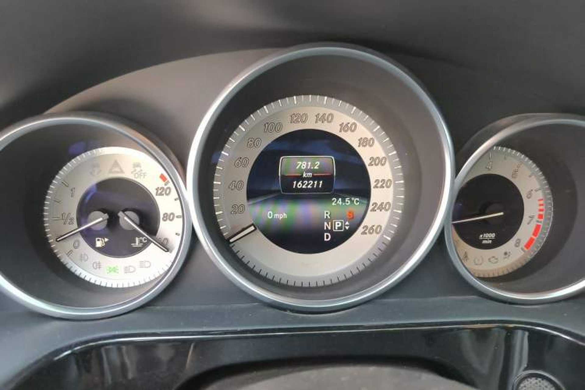 Used Mercedes-Benz E-Class 2014 E 300 L Sport Edition Odometer Close Up