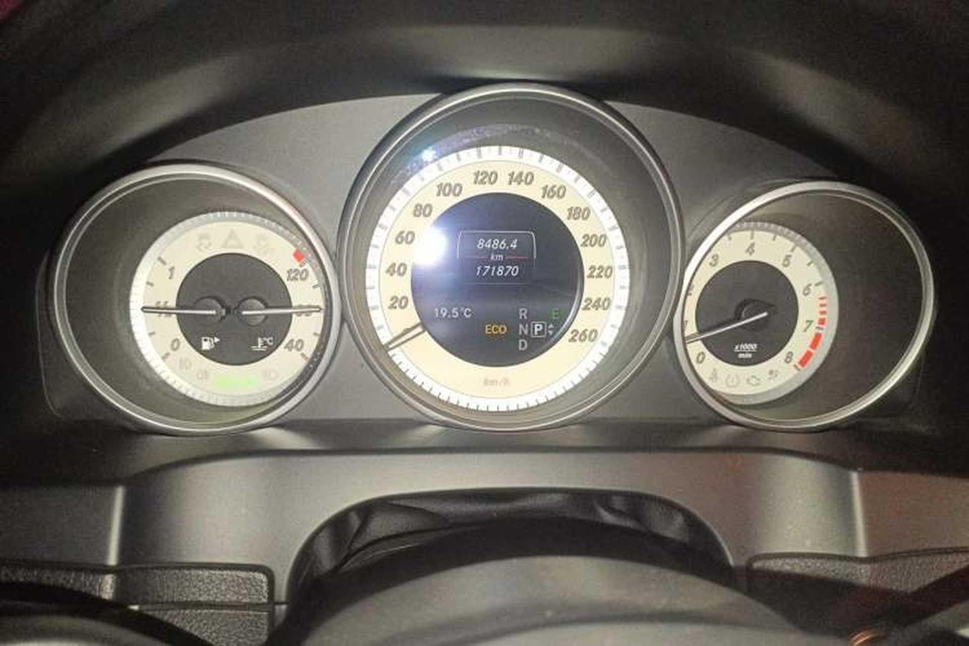 Used Mercedes-Benz E-Class 2014 E 200 Coupe Odometer Close Up