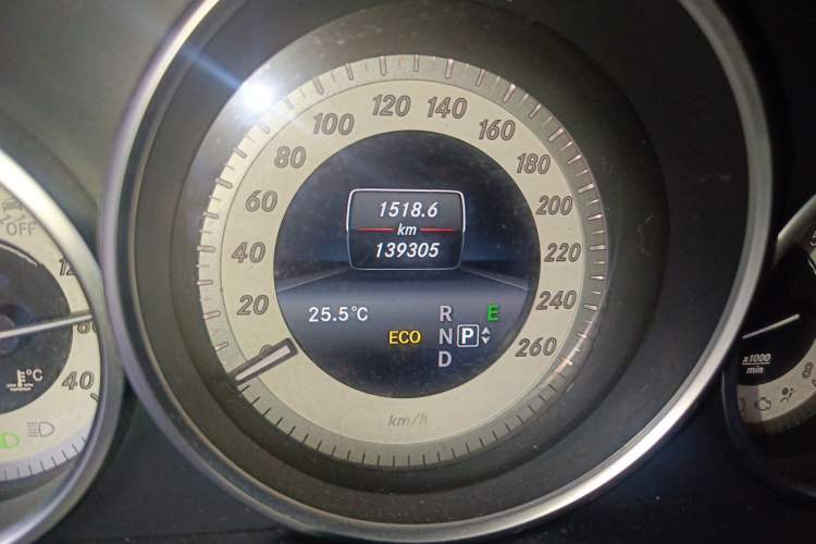 Used Mercedes-Benz E-Class 2014 E 200 Coupe Odometer Close Up