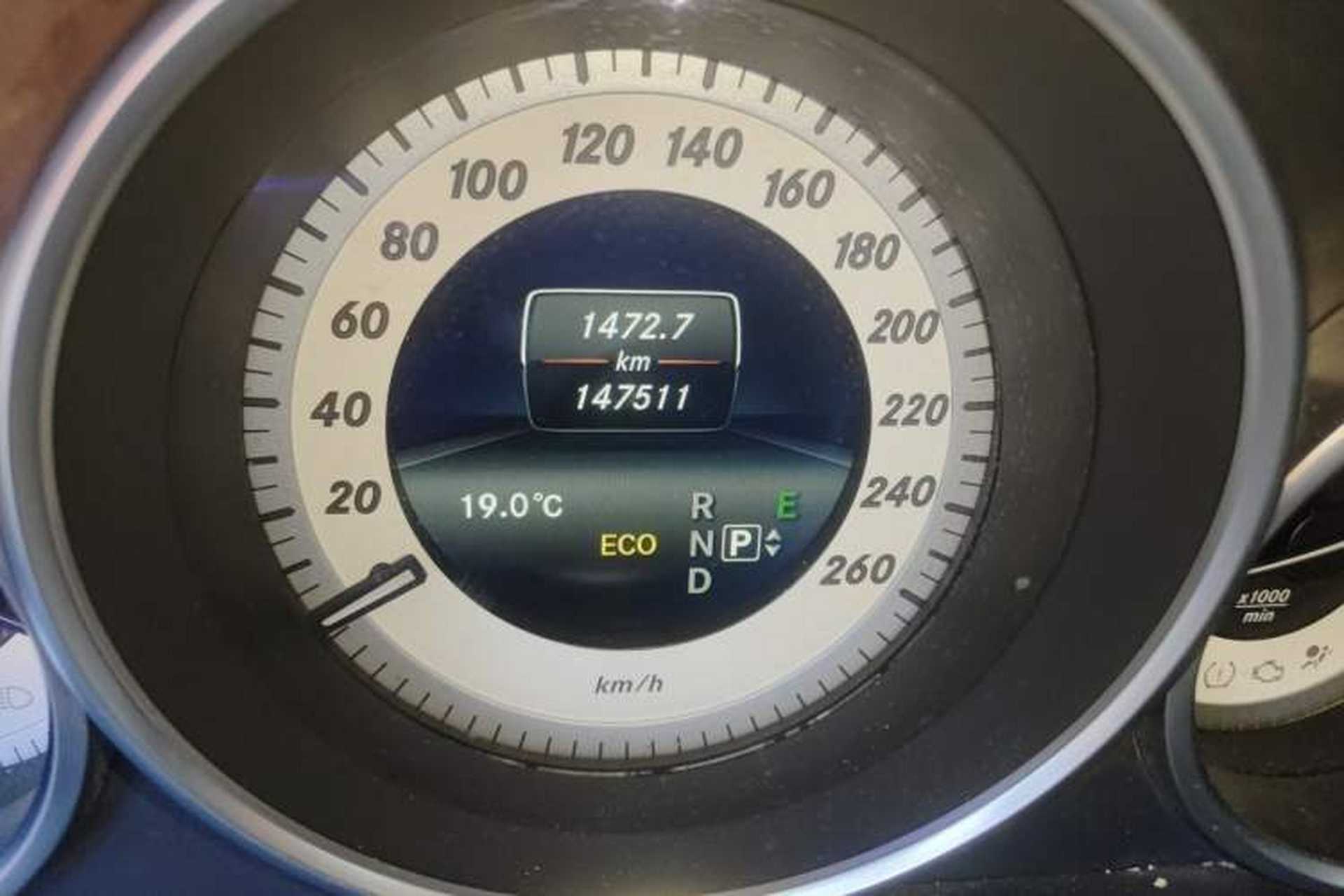 Used Mercedes-Benz E-Class 2014 E 260 L Sport Edition Odometer Close Up