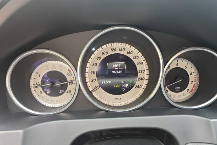 Used Mercedes-Benz E-Class 2014 E 200 Coupe Odometer Close Up