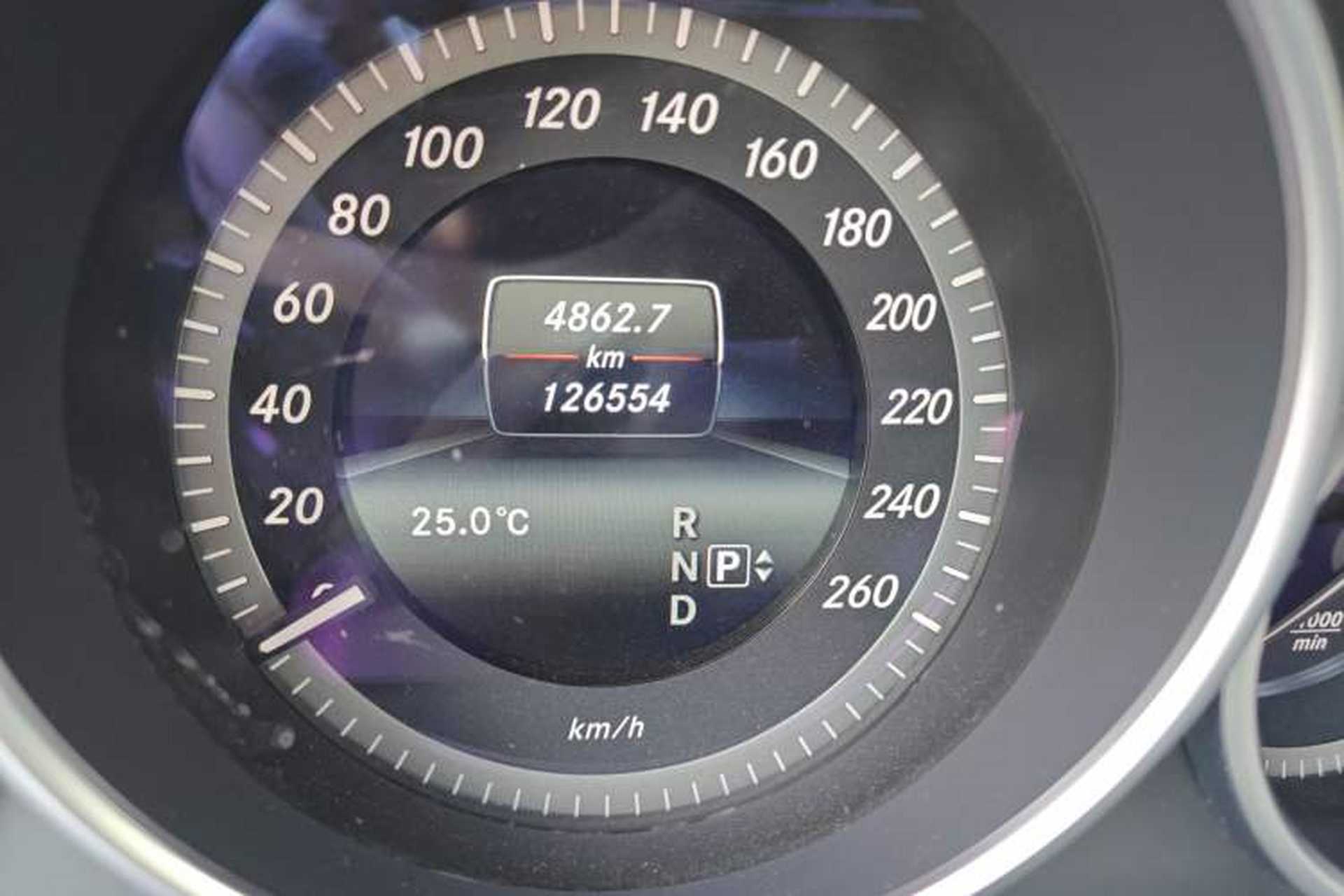Used Mercedes-Benz E-Class 2014 E 260 L Odometer Close Up