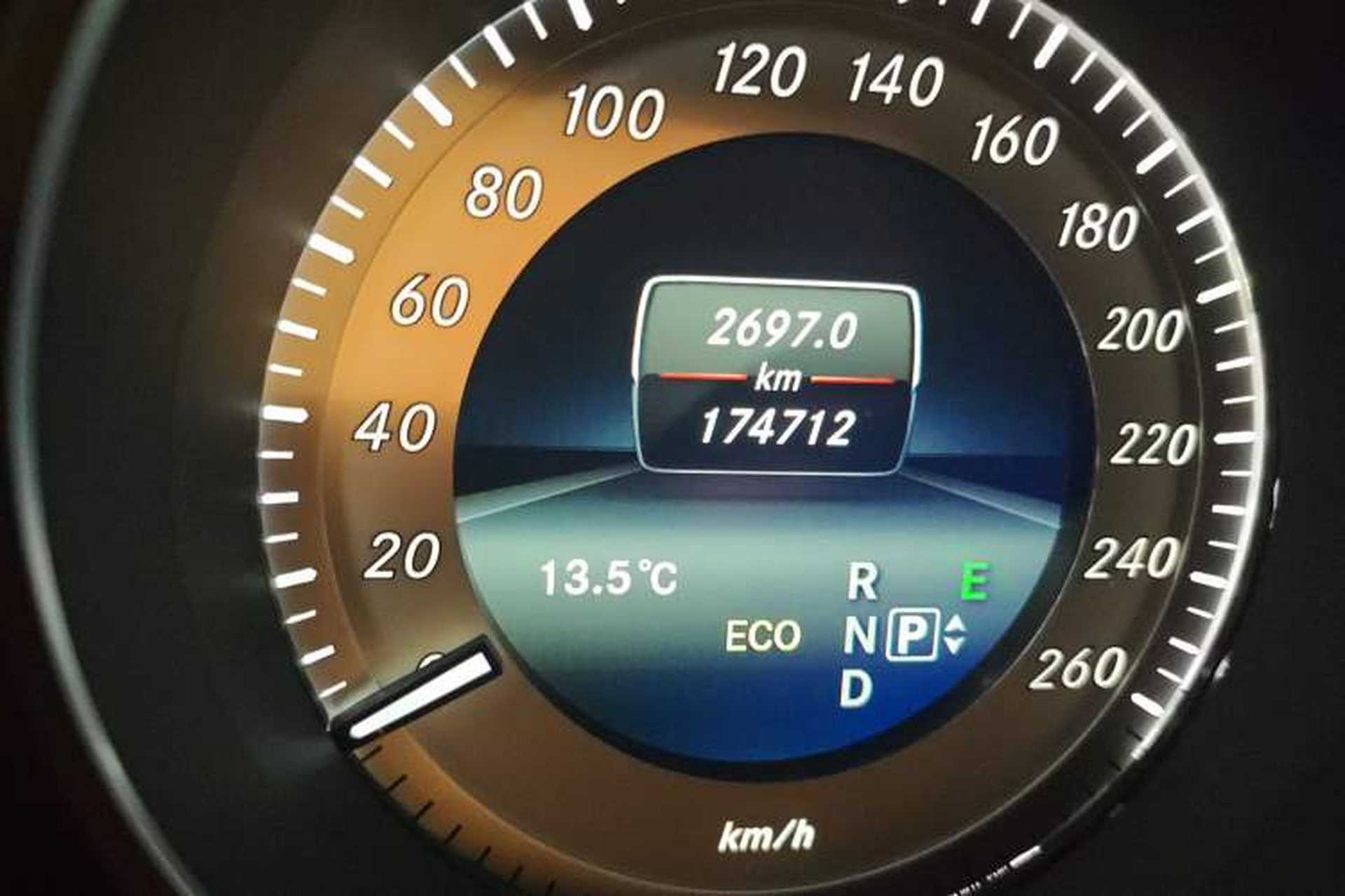 Used Mercedes-Benz E-Class 2014 E 200 Coupe Odometer Close Up