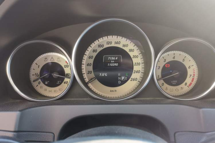 Used Mercedes-Benz E-Class 2014 E 200 Coupe Odometer Close Up