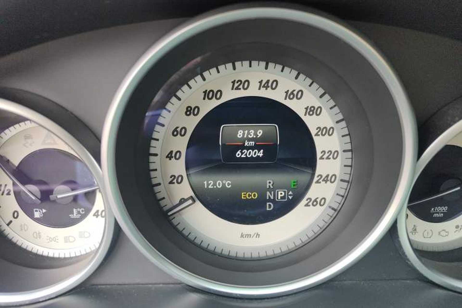 Used Mercedes-Benz E-Class 2014 E 200 Coupe Odometer Close Up