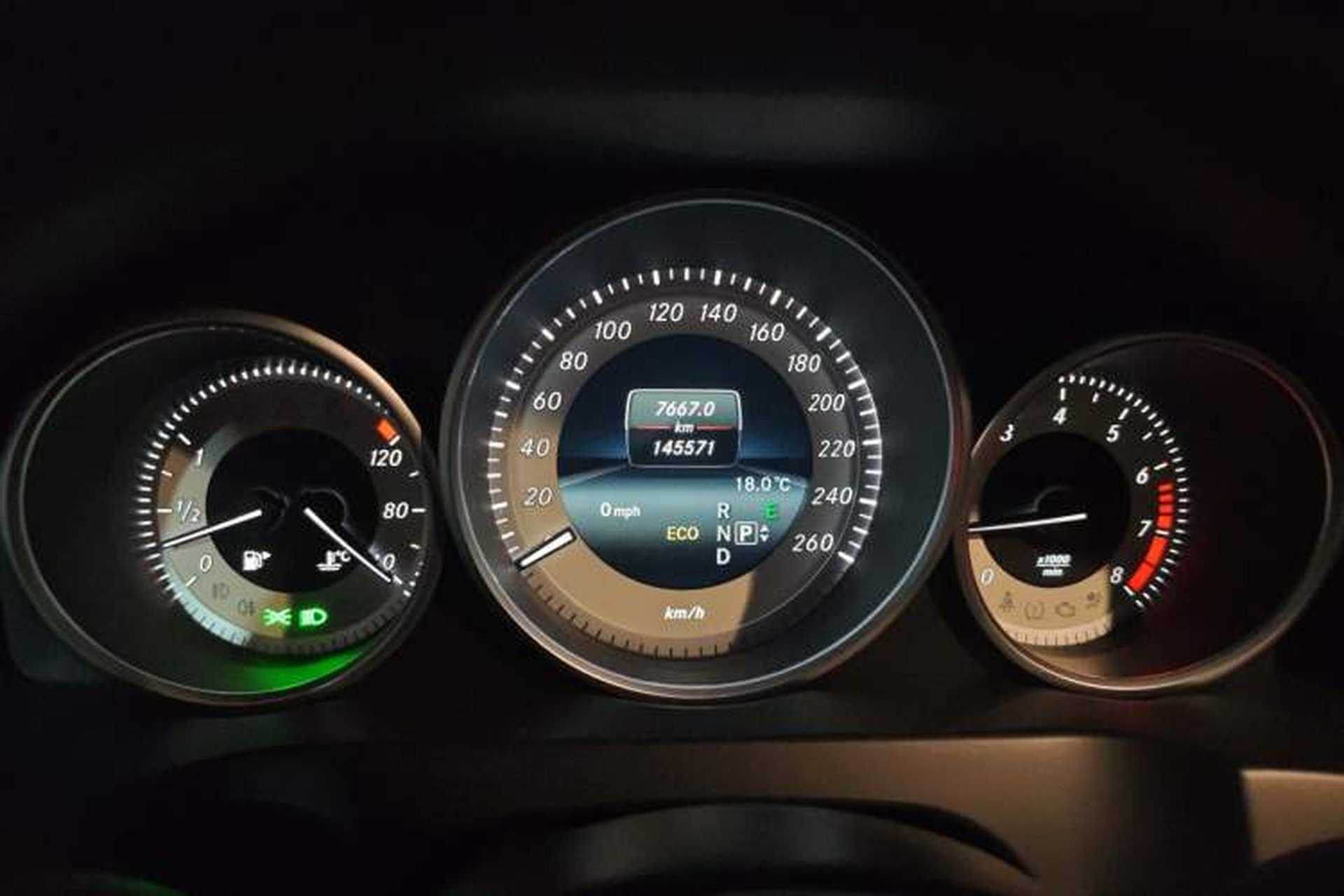 Used Mercedes-Benz E-Class 2014 E 260 Coupe Odometer Close Up