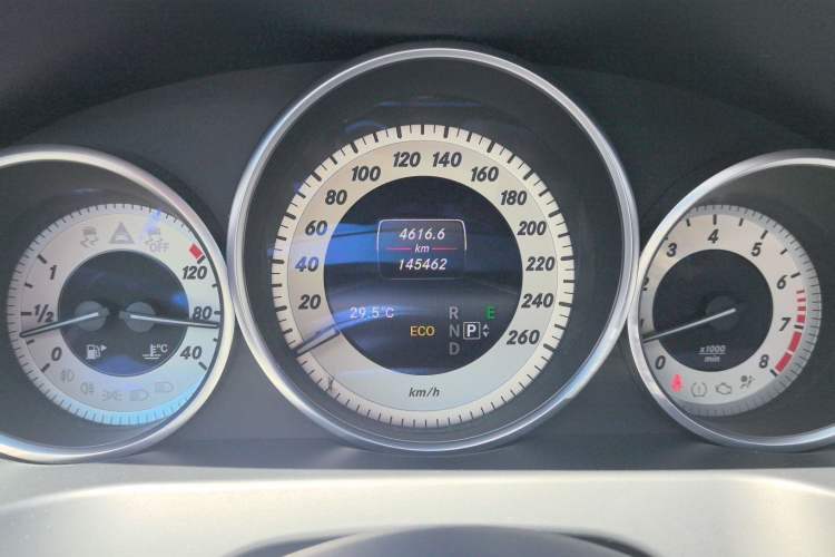 Used Mercedes-Benz E-Class 2014 E 200 Coupe Odometer Close Up