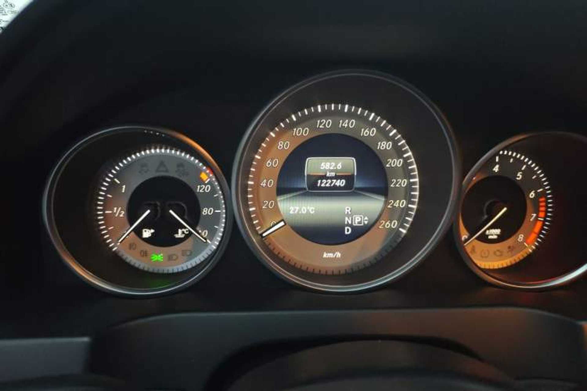 Used Mercedes-Benz E-Class 2014 E 200 Coupe Odometer Close Up