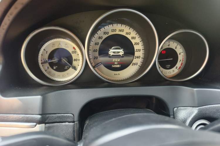 Used Mercedes-Benz E-Class 2014 E 200 Coupe Odometer Close Up