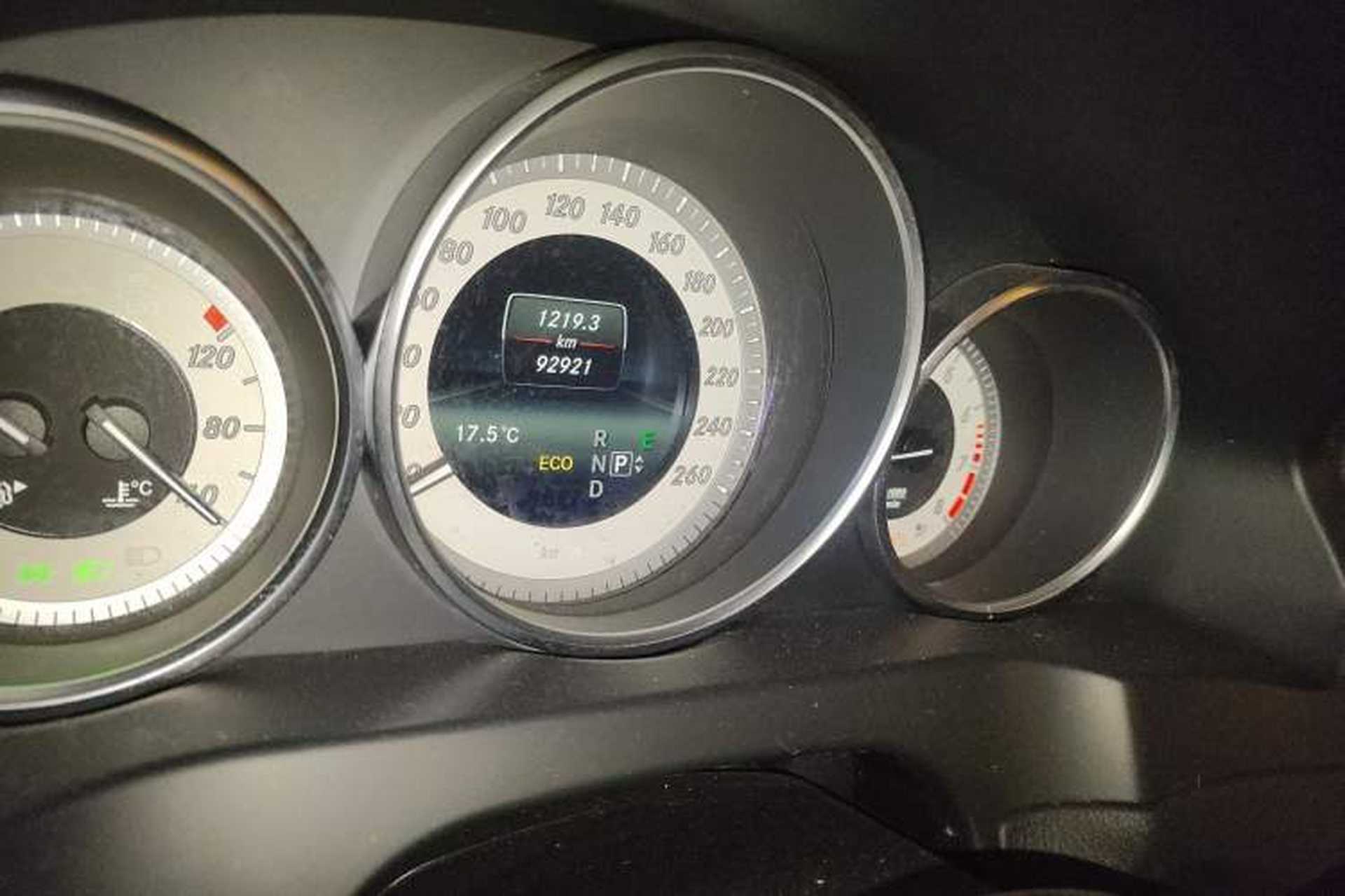Used Mercedes-Benz E-Class 2014 E 200 Coupe Odometer Close Up
