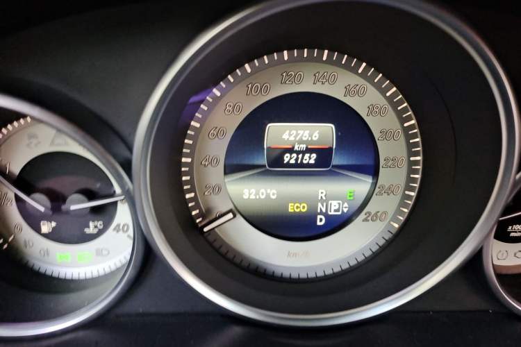 Used Mercedes-Benz E-Class 2014 E 200 Coupe Odometer Close Up