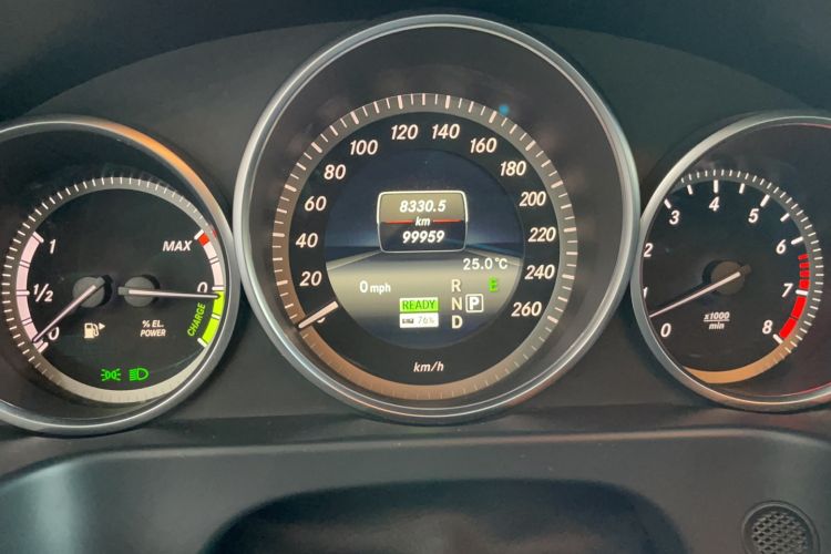 Used Mercedes-Benz E-Class 2015 E 400 L Hybrid Odometer Close Up