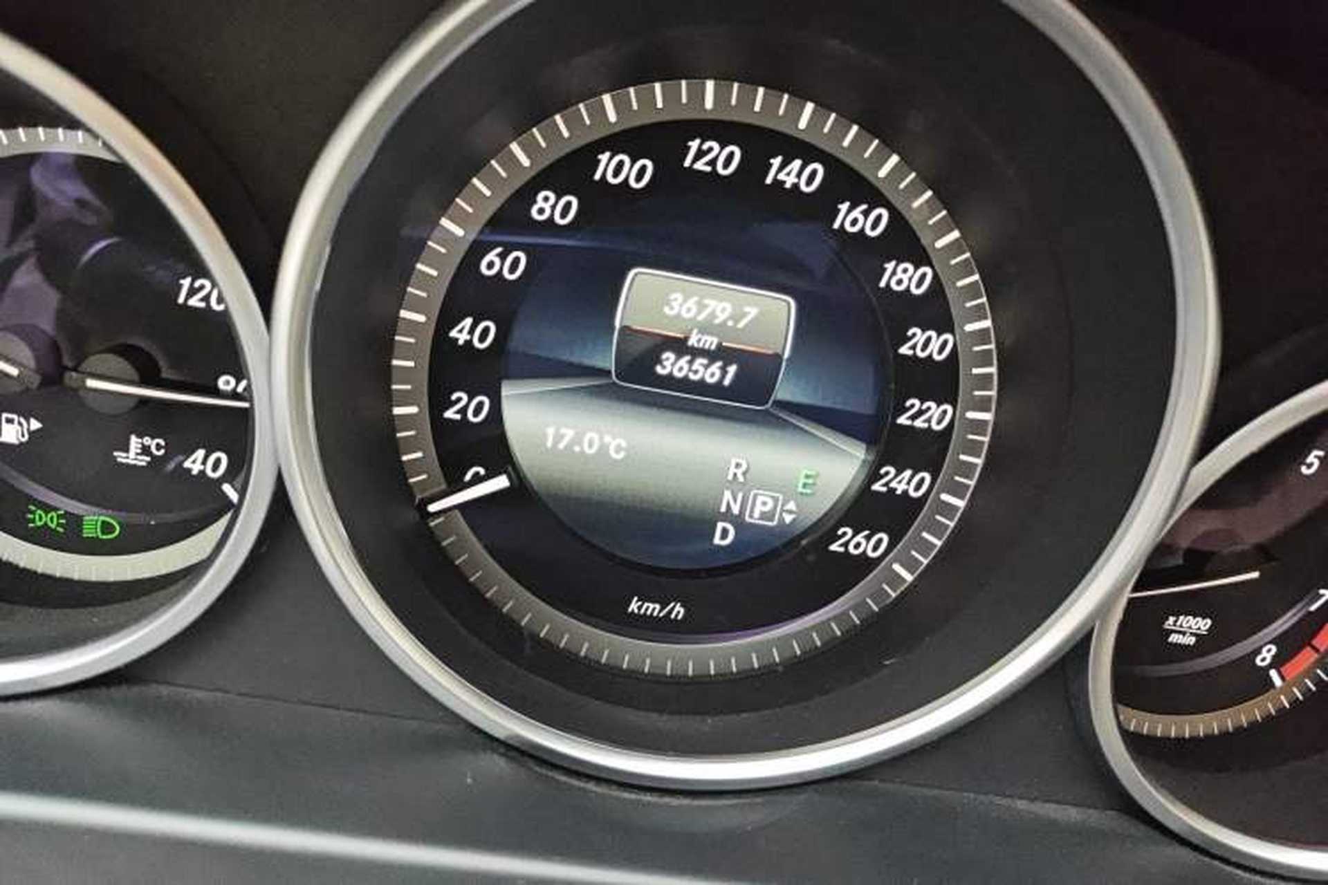 Used Mercedes-Benz E-Class 2015 E 200 L Odometer Close Up