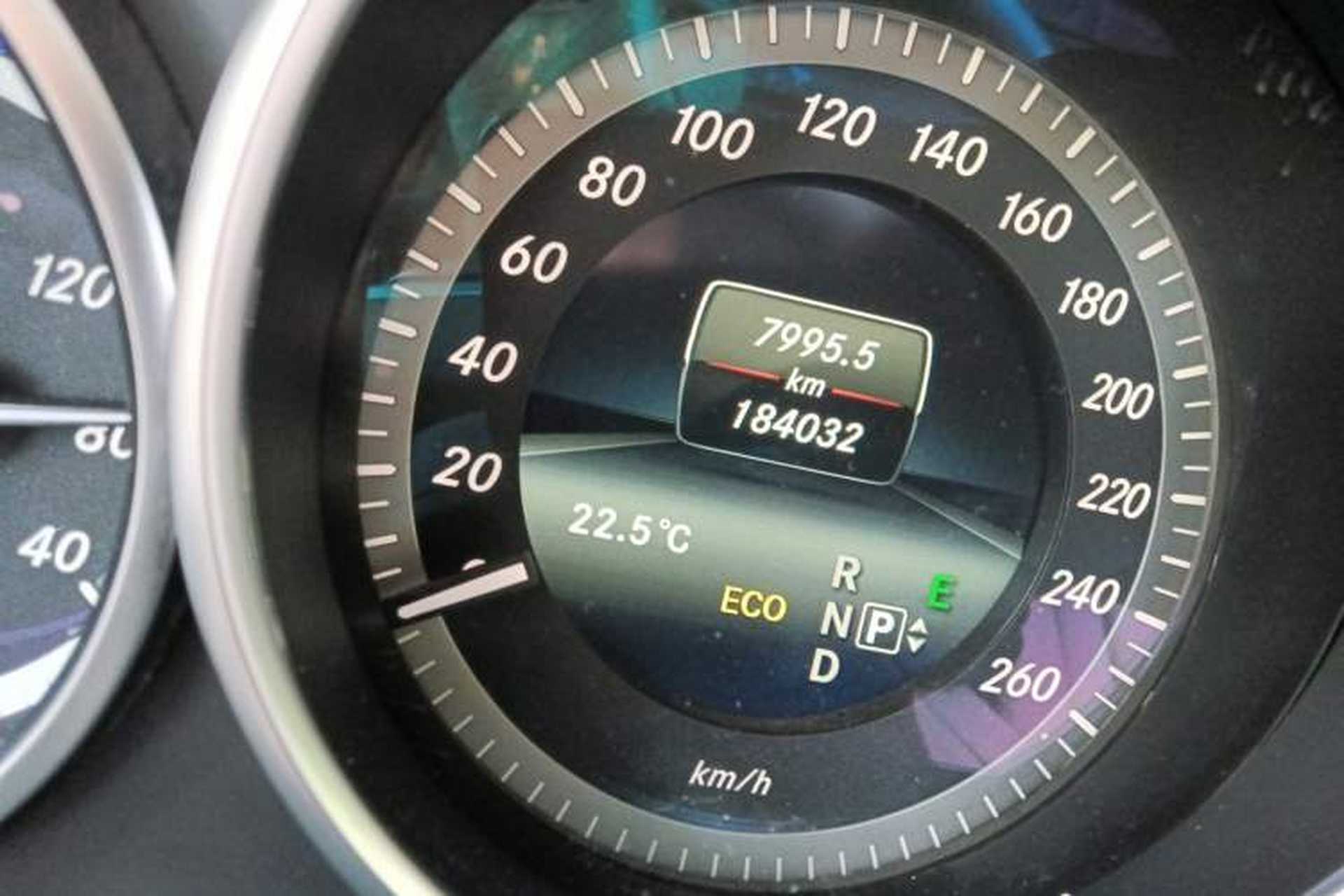 Used Mercedes-Benz E-Class 2015 E 200 L Odometer Close Up