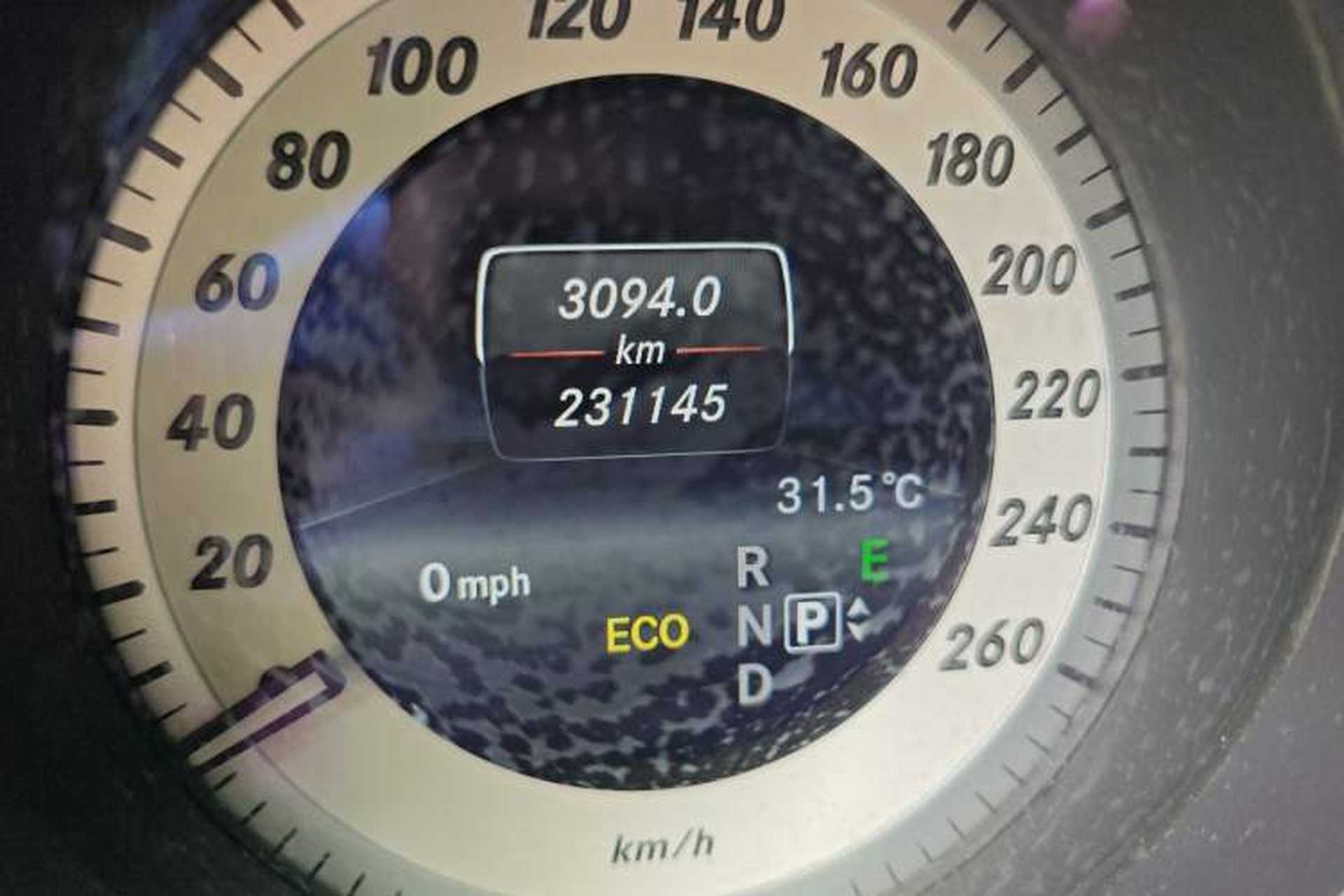 Used Mercedes-Benz E-Class 2015 E 260 L Sport & Fashion Model Odometer Close Up