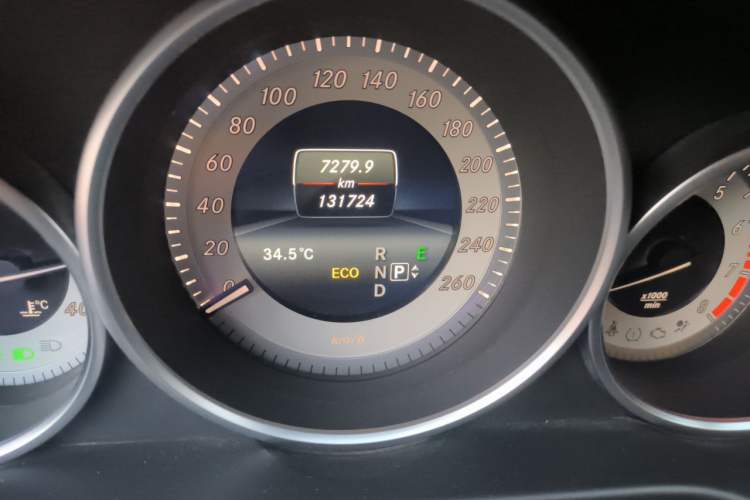 Used Mercedes-Benz E-Class 2015 E 320 L Sport 4MATIC Odometer Close Up