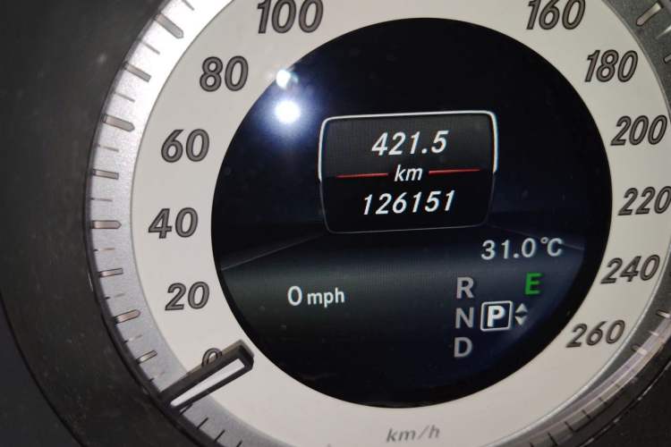 Used Mercedes-Benz E-Class 2015 E 260 L Sport Edition Odometer Close Up