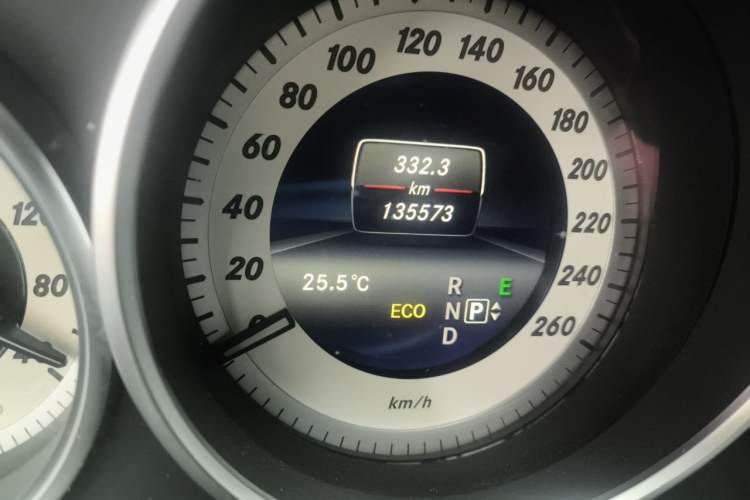 Used Mercedes-Benz E-Class 2015 E 320 L Sport 4MATIC Odometer Close Up