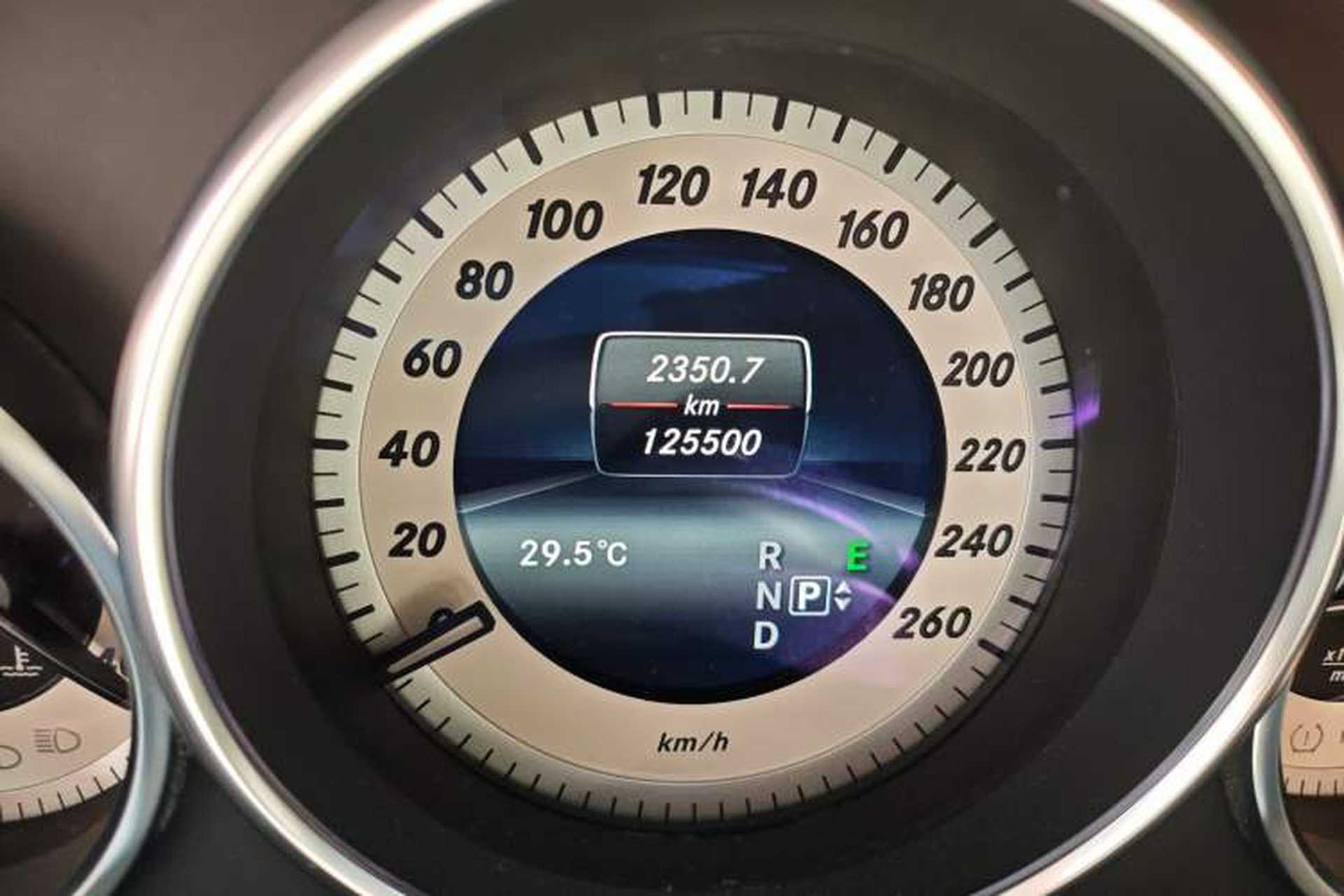 Used Mercedes-Benz E-Class 2015 E 320 L Sport 4MATIC Odometer Close Up