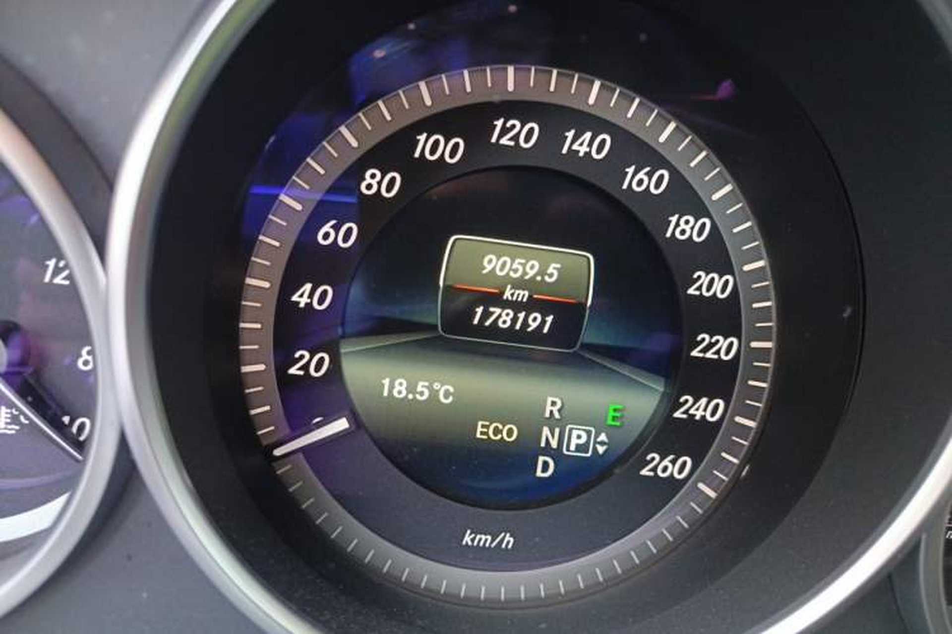Used Mercedes-Benz E-Class 2015 E 320 L 4MATIC Odometer Close Up