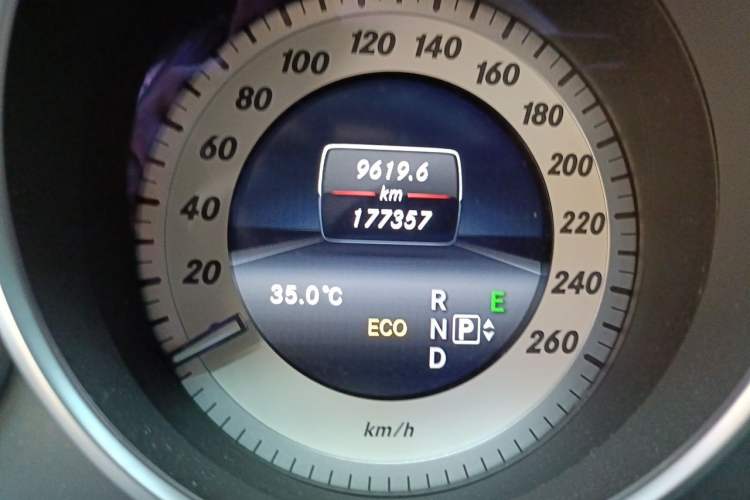 Used Mercedes-Benz E-Class 2015 E 260 L Sport Luxury Model Odometer Close Up