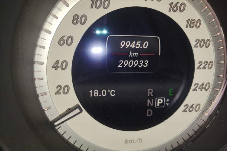 Used Mercedes-Benz E-Class 2015 E 260 L Sport Luxury Model Odometer Close Up