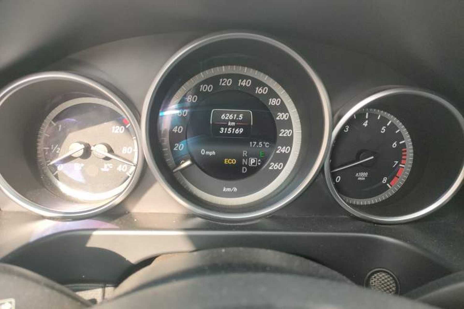 Used Mercedes-Benz E-Class 2015 E 320 L 4MATIC Odometer Close Up