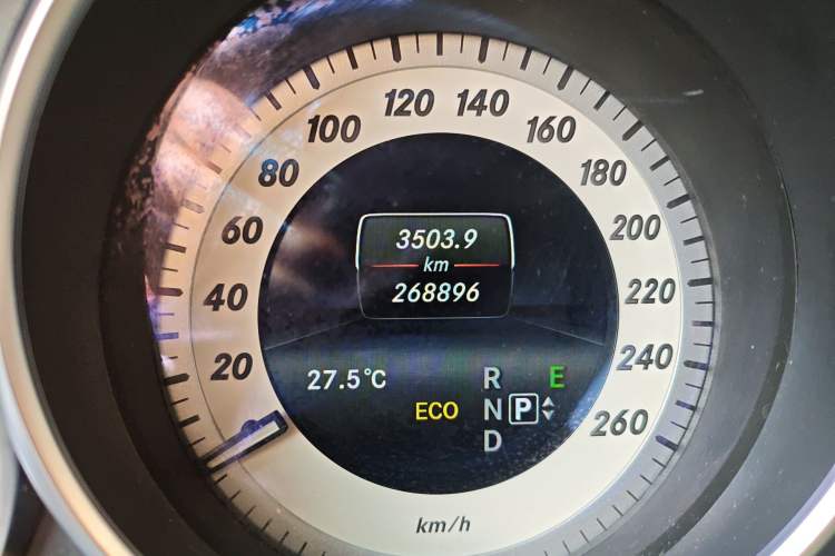 Used Mercedes-Benz E-Class 2015 E 320 L Sport 4MATIC Odometer Close Up