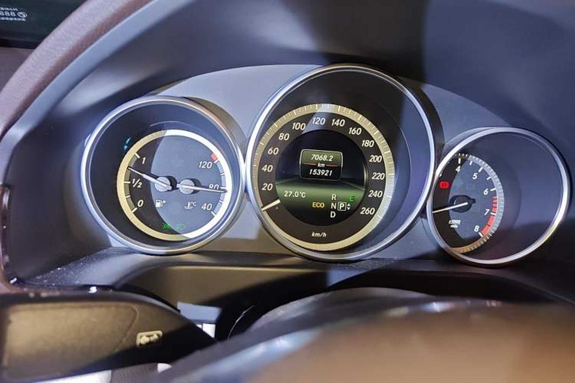 Used Mercedes-Benz E-Class 2015 E 260 L Odometer Close Up