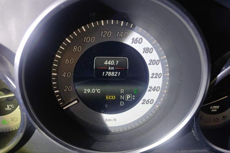 Used Mercedes-Benz E-Class 2015 E 320 L Sport 4MATIC Odometer Close Up
