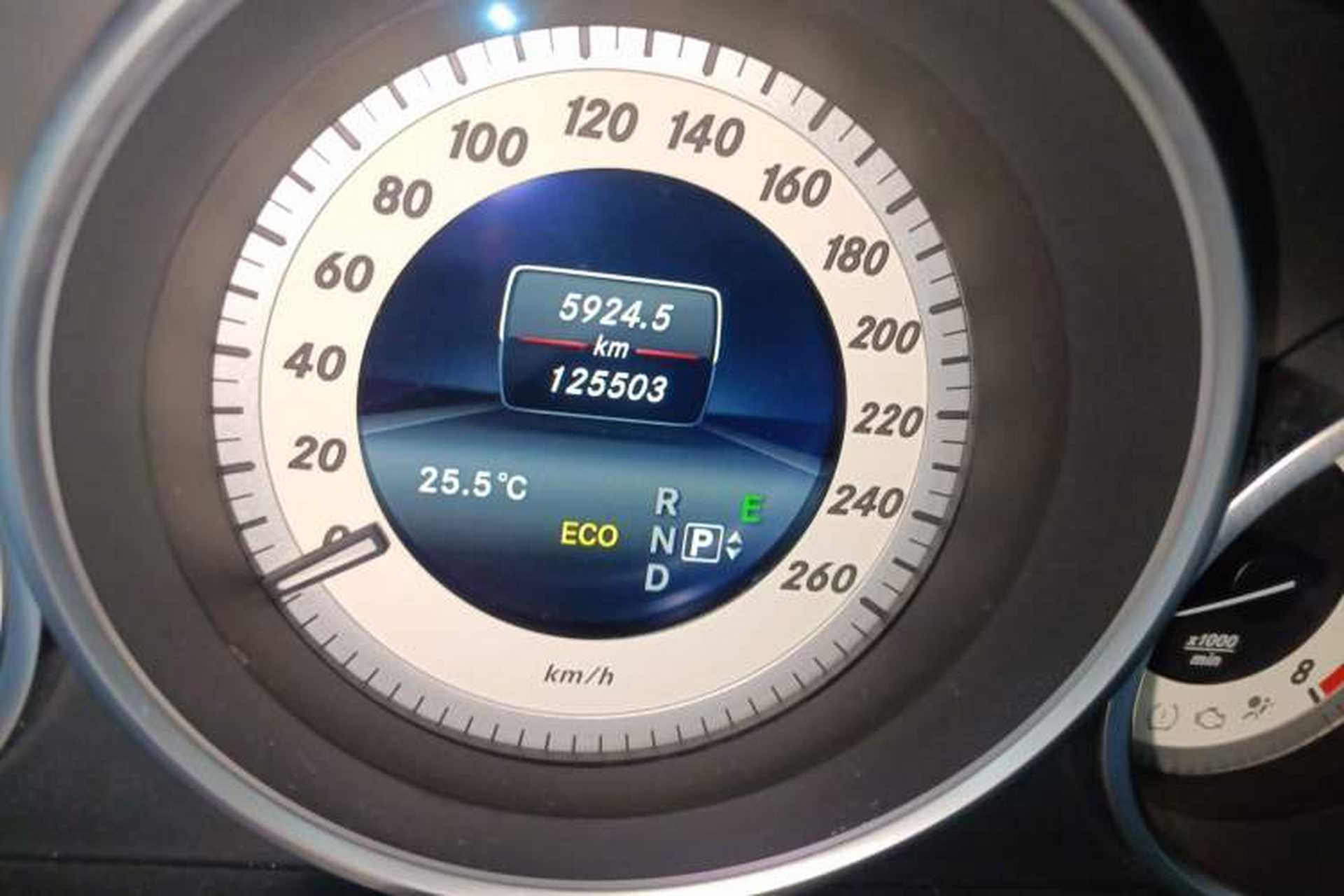 Used Mercedes-Benz E-Class 2015 Facelift E 200 L Sport Edition Odometer Close Up