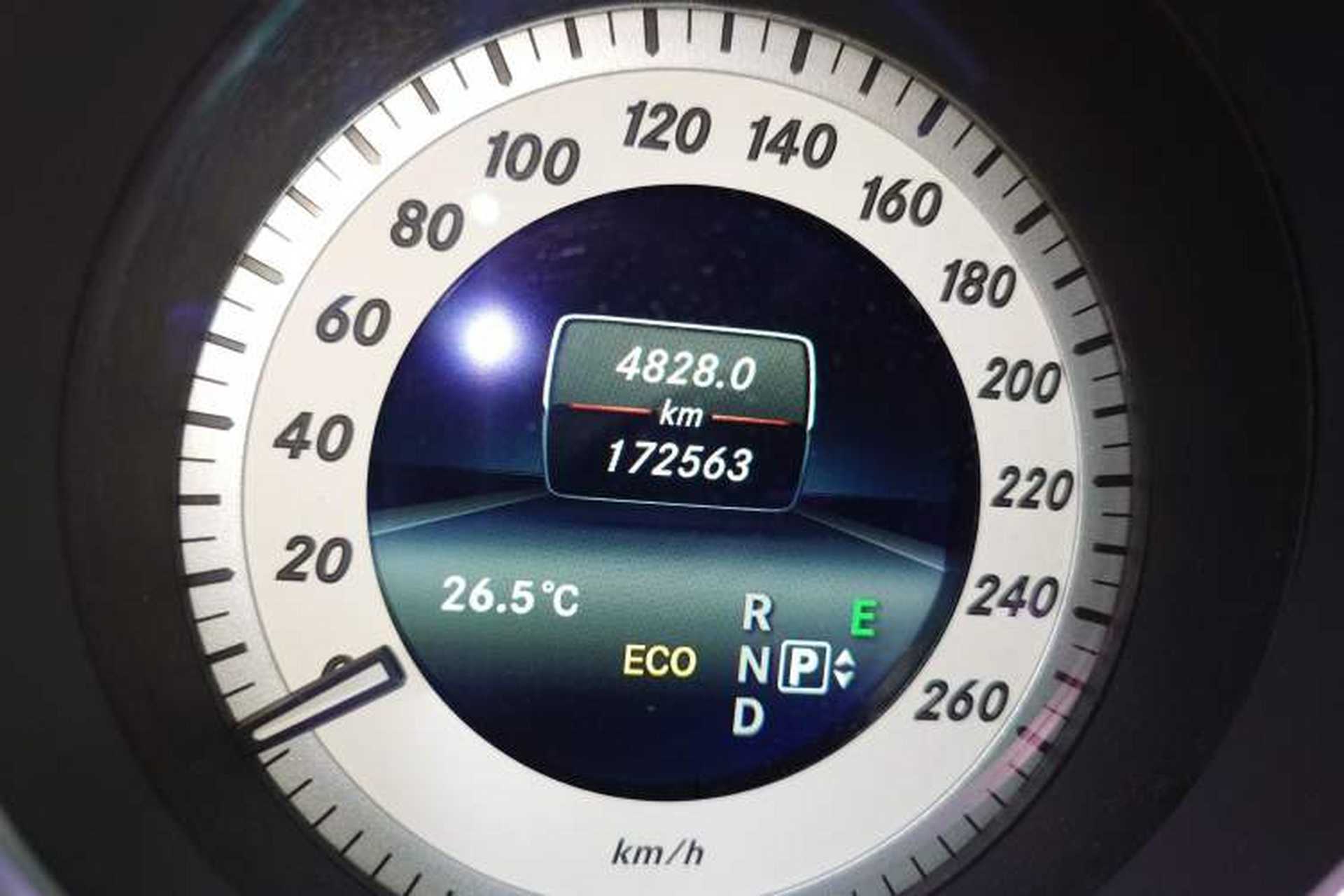Used Mercedes-Benz E-Class 2015 E 200 L Sport Edition Odometer Close Up