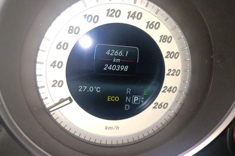 Used Mercedes-Benz E-Class 2015 E 320 L Sport 4MATIC Odometer Close Up