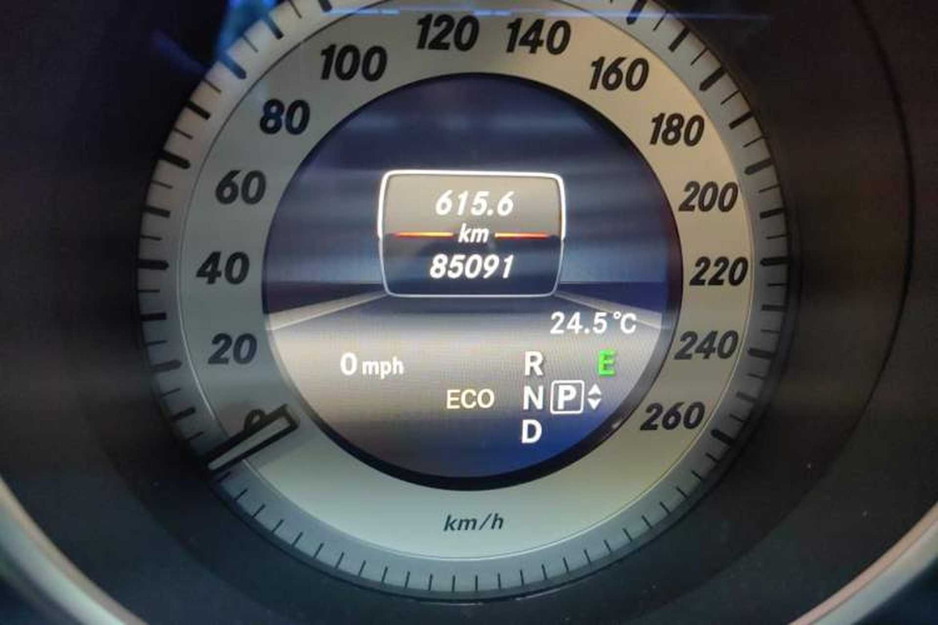 Used Mercedes-Benz E-Class 2015 Facelift E 200 L Sport Edition Odometer Close Up