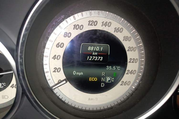 Used Mercedes-Benz E-Class 2015 E 260 L Sport Edition Odometer Close Up