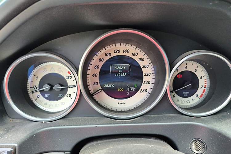 Used Mercedes-Benz E-Class 2015 E 320 L Sport 4MATIC Odometer Close Up
