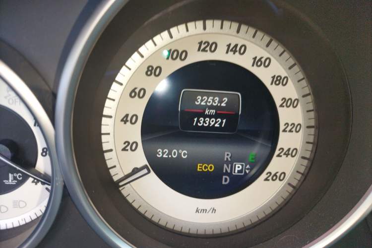 Used Mercedes-Benz E-Class 2015 E 320 L Sport 4MATIC Odometer Close Up