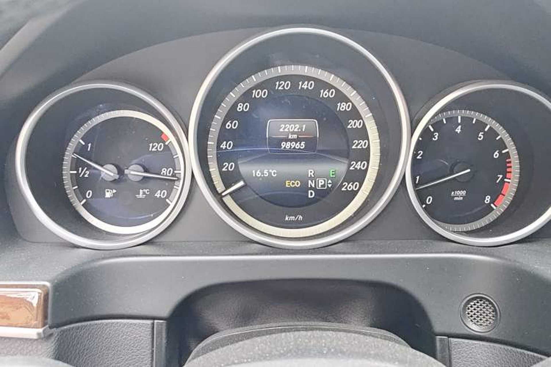 Used Mercedes-Benz E-Class 2015 Facelift E 200 L Odometer Close Up