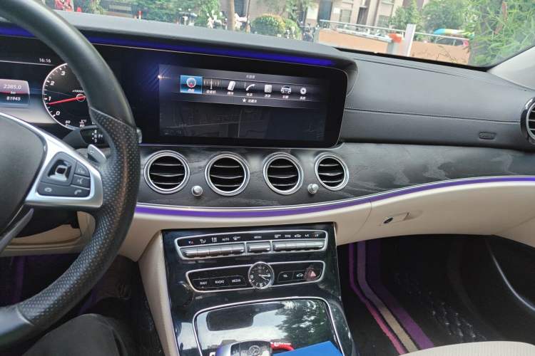 Used Mercedes-Benz E-Class 2016 E 300 L Sporty and Stylish Model Audio And AC Panel