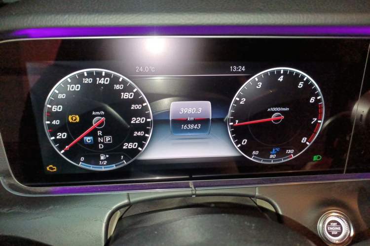 Used Mercedes-Benz E-Class 2016 E 300 L Sporty and Stylish Model Odometer Close Up