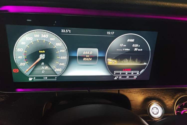 Used Mercedes-Benz E-Class 2016 E 300 L Sporty and Stylish Model Odometer Close Up